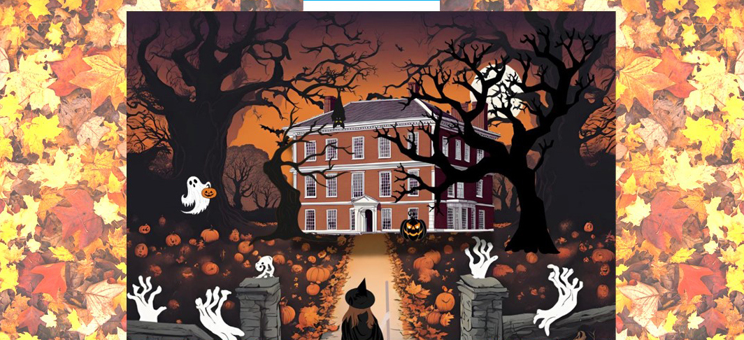 Halloween trail thin web banner